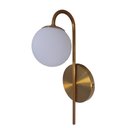 Ver imagem 4 de Arandela Esfera Redonda Vidro Leitoso Fosco 36cm Mm Iluminação