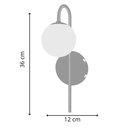 Ver imagem 6 de Arandela Esfera Redonda Vidro Leitoso Fosco 36cm Mm Iluminação