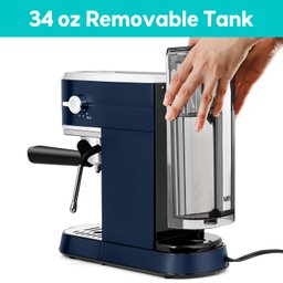 Casabrews Máquina de Espresso 20 Bar com Vaporizador de Leite (azul Safira) - 5