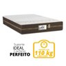Cama Box Casal Colchão Molas Flora Gazin + Box Sintético 52x138x188 Preto - 3