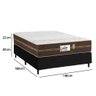 Cama Box Casal Colchão Molas Flora Gazin + Box Sintético 52x138x188 Preto - 5