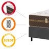 Cama Box Casal Colchão Molas Flora Gazin + Box Sintético 52x138x188 Preto - 4