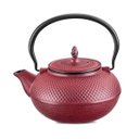 Ver imagem 1 de Chaleira Ferro Fundido Com Coador Inox 1,5 Litros Vermelha Mta