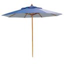 Ver imagem 2 de Ombrelone Redondo Bagum Madeira Azul 4,30m - Ronchetti