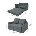 Ver imagem 2 de Sofá Simi 2 em 1 Sofá Cama Cinza Estofama