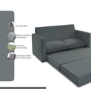 Ver imagem 3 de Sofá Simi 2 em 1 Sofá Cama Cinza Estofama