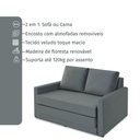 Ver imagem 4 de Sofá Simi 2 em 1 Sofá Cama Cinza Estofama