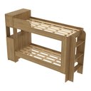 Ver imagem 5 de Beliche com Baú e 1 Porta para Colchão 78x188cm Multimóveis CR35548 Amêndoa