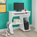 Ver imagem 2 de Escrivaninha/Mesa para Computador 160 Branco e Porta-Revista Lateral - Artely 003092