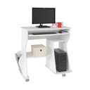 Ver imagem 1 de Escrivaninha/Mesa para Computador 160 Branco e Porta-Revista Lateral - Artely 003092