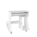 Ver imagem 4 de Escrivaninha/Mesa para Computador 160 Branco e Porta-Revista Lateral - Artely 003092