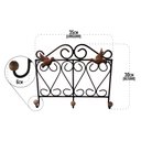 Ver imagem 2 de Cabide Artesanal Em Ferro Com Passarinhos Em Madeira Rústica Libertas Rosas Artesanato Modelo 2