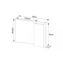 Ver imagem 3 de Armário de Banheiro C/espelho Bn3602 1 Porta 80cm Cor Branco - Tecno Mobili