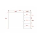 Ver imagem 4 de Armário de Banheiro C/espelho Bn3602 1 Porta 80cm Cor Branco - Tecno Mobili
