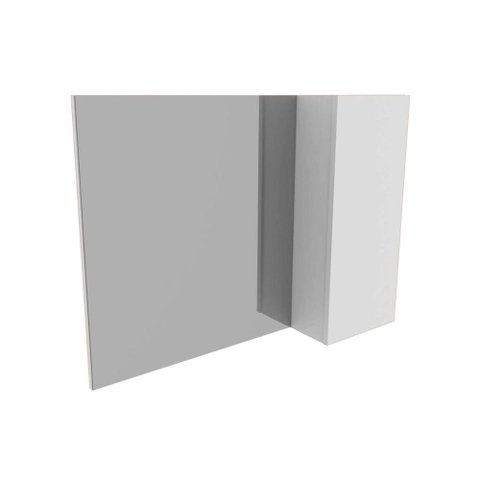 Armário de Banheiro C/espelho Bn3602 1 Porta 80cm Cor Branco - Tecno Mobili