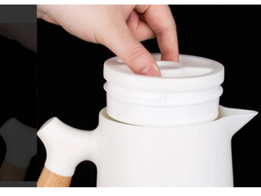 GARRAFA TERMICA BRANCA NORDICA CABO MADEIRA ANTI VAZAMENTO:Branca - 3