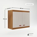 Ver imagem 3 de Armário Aéreo Pequeno Cozinha Safira New 100% MDF Tuboarte 2 Portas