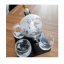 Ver imagem 6 de Decanter Whisky Garrafa Decantador Vinho Vodka Navegação Volta ao Mundo com Quatro Copos