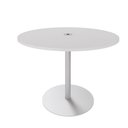 Ver imagem 2 de Mesa de Reunião Redonda 110cm com Plug Tomada F5 Office Cor:cinza