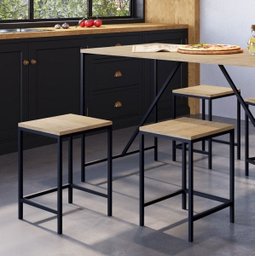 Conjunto de 2 Banqueta Baixa em MDP com Estrutura em Metal - 3