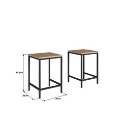 Conjunto de 2 Banqueta Baixa em MDP com Estrutura em Metal - 2