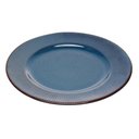 Ver imagem 3 de Jogo 2 Prato Raso de Jantar Ceramica Azul Linear Rústico 27cm Lyor