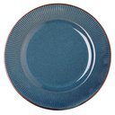 Ver imagem 2 de Jogo 2 Prato Raso de Jantar Ceramica Azul Linear Rústico 27cm Lyor