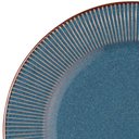 Ver imagem 4 de Jogo 2 Prato Raso de Jantar Ceramica Azul Linear Rústico 27cm Lyor