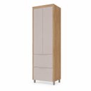 Ver imagem 2 de Paneleiro Torre Quente 2 Portas 2 Gavetas 70cm Marquesa Nature / Cinza Nesher