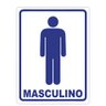 Placa Sinalização Banheiro Masculino Sanitário 20x15cm TaColado 03 Unidades - 1