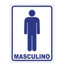 Ver imagem 1 de Placa Sinalização Banheiro Masculino Sanitário 20x15cm TaColado 03 Unidades