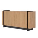 Ver imagem 1 de Aparador Buffet Copacabana 4 Portas 160cm Freijo/Preto Fosco - Colibri