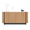 Ver imagem 2 de Aparador Buffet Copacabana 4 Portas 160cm Freijo/Preto Fosco - Colibri