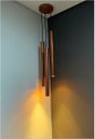 Ver imagem 1 de 1 X Pendente Cilindro Tubo Triplo 35cm - Cobre