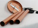 Ver imagem 3 de 1 X Pendente Cilindro Tubo Triplo 50cm - Cobre