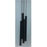 1 X Pendente Cilindro Tubo Quádruplo 35cm - Preto Fosco - 2