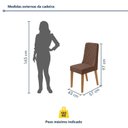 Ver imagem 3 de Kit 4 Cadeiras de Jantar Estofadas Luar Marrom Amêndoa/Morano Avelâ