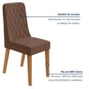 Ver imagem 7 de Kit 4 Cadeiras de Jantar Estofadas Luar Marrom Amêndoa/Morano Avelâ