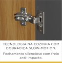 Ver imagem 7 de Paneleiro Torre Quente para Cozinha MDF com Portas de Vidro Burguesa Freijó/Cinza - Nesher