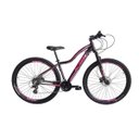 Ver imagem 1 de Bicicleta Aro 29 Ksw Mwza Alumínio 21v Feminina Freio a Disco Garfo Suspensão Preto/Rosa Tam.17