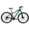 Bicicleta Aro 29 Ksw Mwza Alumínio 21v Feminina Freio a Disco Garfo Suspensão - Preto/Azul - Tam.17 - 1