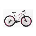 Ver imagem 1 de Bicicleta Aro 29 Ksw Mwza Alumínio 21v Feminina Freio a Disco Garfo Suspensão - Branco/Rosa - Tam.15