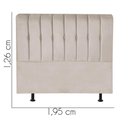 Ver imagem 2 de Cabeceira Estofada Kiara 195cm King Size Box Quarto Corino Bege - Gat Magazine