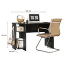 Ver imagem 3 de Mesa para Escritório 3875 Ambiente Preto Fosco - Qmovi
