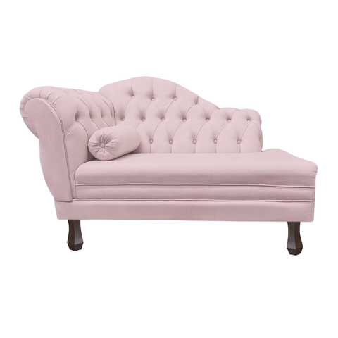 Recamier Sofá Direito Larissa 120cm Sala Corano Rosa Bebe - Incasa Decor