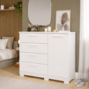 Ver imagem 1 de Cômoda Mavi 4 Gavetas 1 Porta MDF