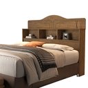 Ver imagem 2 de Cabeçeira Cama Queen Box Casal Vivian 100% MDF c/ Nicho p/ Colchão 158 cm - Basoto:Castanho