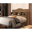 Ver imagem 1 de Cabeçeira Cama Queen Box Casal Vivian 100% Mdf C/ Nicho P/ Colchão 158 Cm - Basoto:castanho