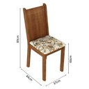 Ver imagem 3 de Kit 4 Cadeiras de Jantar 4290 Madesa Rustic/lírio Bege