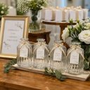 Ver mais imagens de Kit 6 Vasos Decorativos 10cm Vidro Transparente Pequeno Flores Difusor Aromas Mesa Decoração